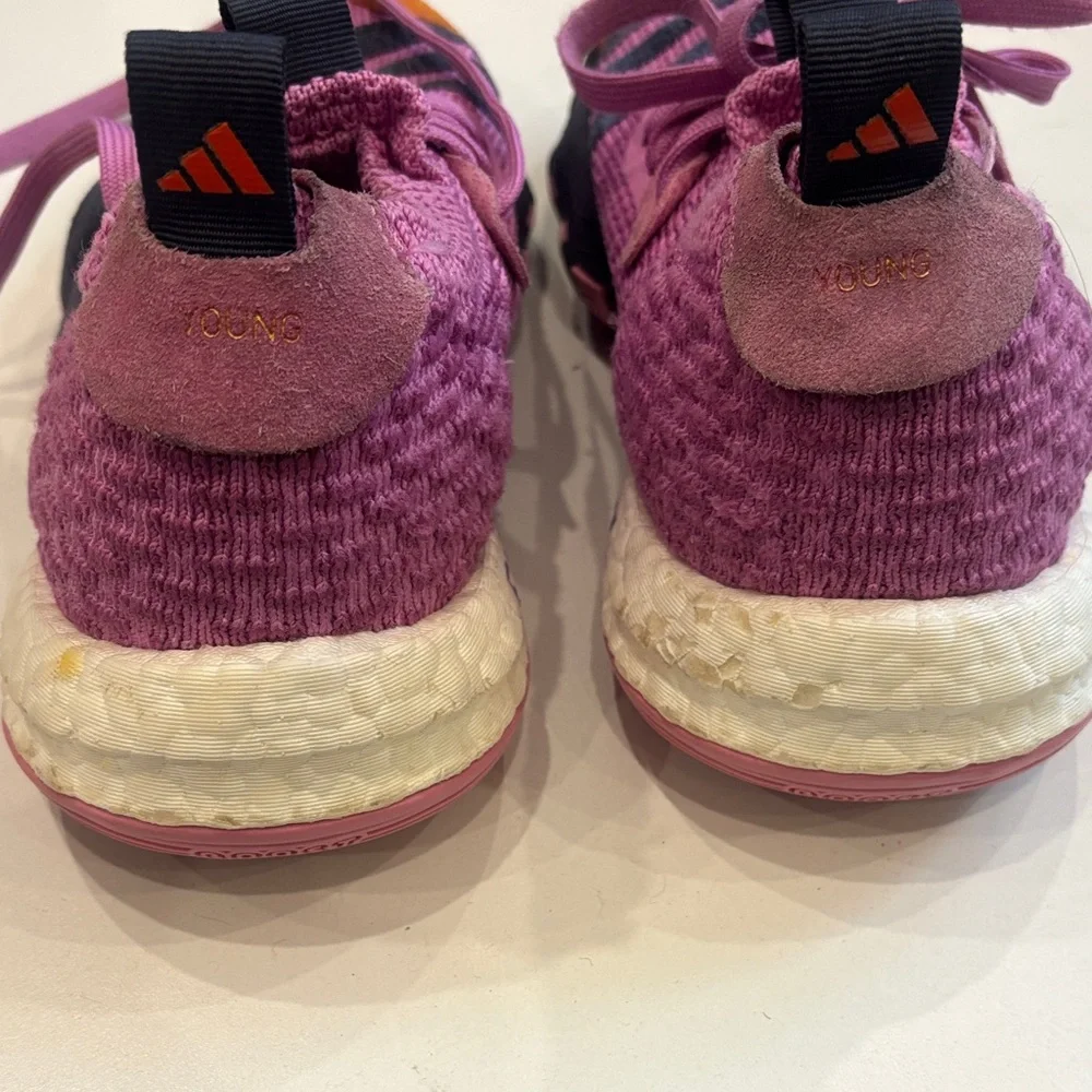 Vibrant Lilac and Black Sneakers with Orange Accents Trae 2 Basketball Sneakers